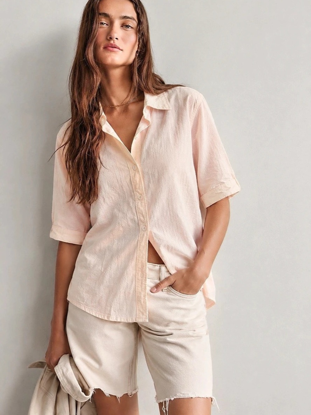 420. zeagoo Women's Cotton Button Down Shirt Size Large